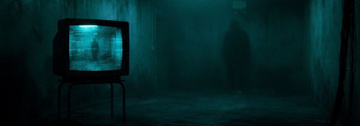 An impossible concrete surveillance room with a fluorescent light, metal chair and security camera for The Room Appeared by Wartonno Sound