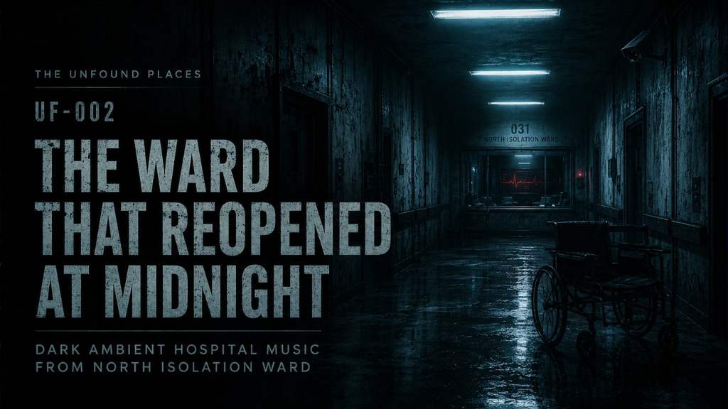 Dark ambient hospital corridor leading to Room 031 in The Ward That Reopened at Midnight