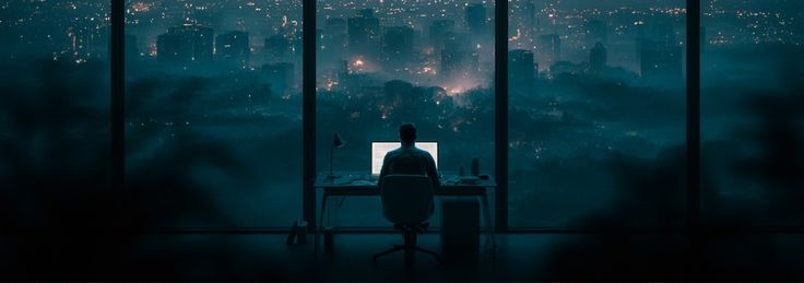 Dark liminal nighttime scene for Midnight Deep Focus by Wartonno Sound