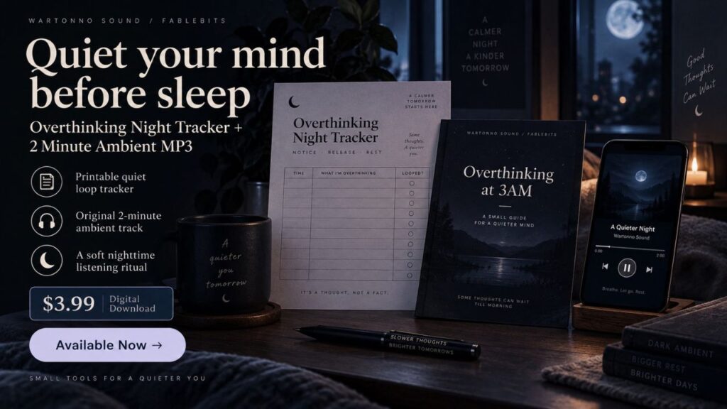 Quiet your mind before sleep - Overthinking Night Tracker by Wartonno Sound